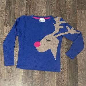 Antoni & Alison, Rudolf Blue Christmas Sweater, Size XS/S